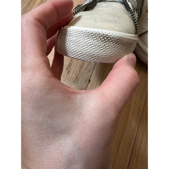 NEW Sperry X Rebecca Minkoff Women's 7.5 Washed Canvas High Top Sneaker Tan - Picture 11 of 12